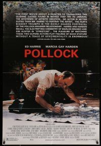 7b631 POLLOCK 1sh '00 cool image of Ed Harris as artist Jackson Pollock!