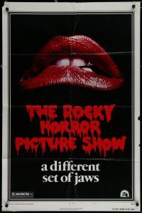 7b697 ROCKY HORROR PICTURE SHOW style A 1sh '75 close up lips image, a different set of jaws!