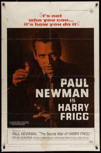 7b762 SECRET WAR OF HARRY FRIGG 1sh '68 Paul Newman in the title role, directed by Jack Smight!