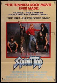 7b883 THIS IS SPINAL TAP 1sh '84 Rob Reiner heavy metal rock & roll cult classic!