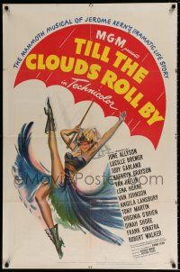 7b894 TILL THE CLOUDS ROLL BY style C 1sh '46 great art of sexy dancing girl with umbrella!