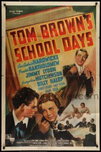 7b901 TOM BROWN'S SCHOOL DAYS 1sh '40 Cedric Hardwicke, Freddie Bartholomew, James Lydon, cool art