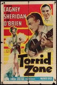 7b908 TORRID ZONE 1sh '40 James Cagney plays guitar for sexiest dancer Ann Sheridan, Pat O'Brien