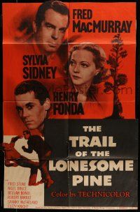 7b913 TRAIL OF THE LONESOME PINE 1sh R55 Sylvia Sidney, Henry Fonda, Fred MacMurray
