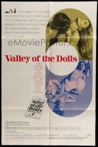 7b937 VALLEY OF THE DOLLS 1sh '67 sexy Sharon Tate, from Jacqueline Susann's erotic novel!