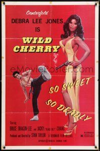 7b972 WILD CHERRY 1sh '80 centerfold Debra Lee Jones is so sweet and so deadly!
