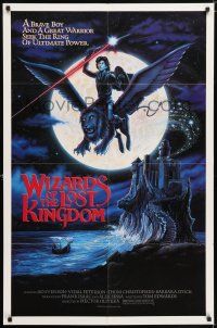 7b983 WIZARDS OF THE LOST KINGDOM 1sh '85 cool Morrison fantasy art of boy on winged lion!