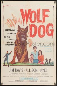7b984 WOLF DOG 1sh '58 Allison Hayes, Prince the German Shepherd dog!