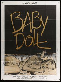 7c737 BABY DOLL French 1p R70s Elia Kazan, classic image of sexy troubled teen Carroll Baker!
