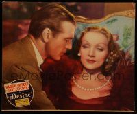 7c003 DESIRE jumbo LC '36 best close up of sexy jewel thief Marlene Dietrich & Gary Cooper!