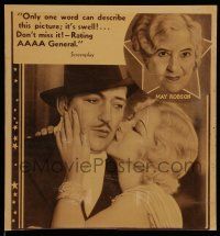 7c038 LADY FOR A DAY jumbo LC '33 Frank Capra, Glenda Farrell kissing Warren William, May Robson!