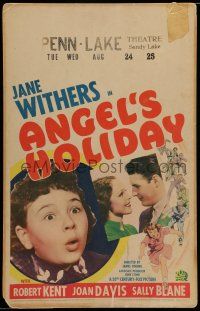 7c083 ANGEL'S HOLIDAY WC '37 close up of surprised Jane Withers + Robert Kent & Sally Blane!