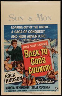 7c094 BACK TO GOD'S COUNTRY WC '53 Rock Hudson, from the novel by James Oliver Curwood!