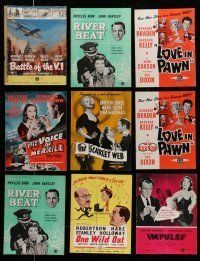7d070 LOT OF 17 ENGLISH PRESSBOOKS '50s great advertising images from a variety of different movies!