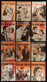 7d078 LOT OF 53 PICTURE SHOW 1937 ENGLISH MAGAZINES '37 filled with movie images & information!