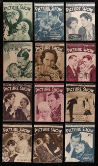 7d080 LOT OF 48 PICTURE SHOW 1935 ENGLISH MAGAZINES '35 filled with movie images & information!