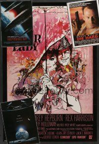 7d172 LOT OF 4 UNFOLDED COMMERCIAL POSTERS '90s My Fair Lady, Die Hard, Independence Day!