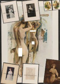 7d174 LOT OF 8 UNFOLDED ART PRINTS '60s-70s Leon Kroll, Harrison Rucker, Gustave Courtois & more!