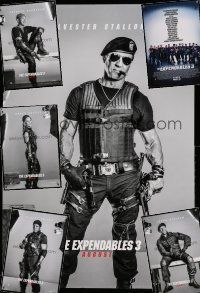 7d279 LOT OF 6 EXPENDABLES 3 ONE-SHEETS MOUNTED ON HEAVY BOARDS '14 Stallone, Banderas & more!