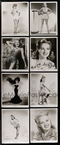 7d118 LOT OF 25 BETTY GRABLE COLOR AND BLACK & WHITE PUBLICITY AND REPRO STILLS '80s sexy images!