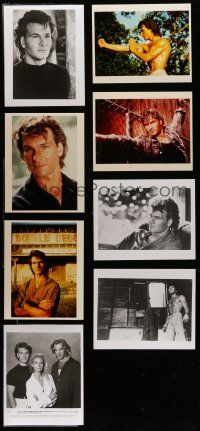 7d102 LOT OF 160 PATRICK SWAYZE COLOR AND BLACK & WHITE PUBLICITY AND REPRO PHOTOS '70s-80s cool!