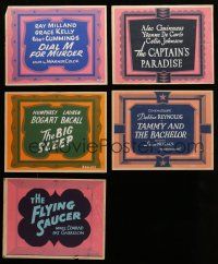 7d043 LOT OF 5 LOCAL THEATRE TITLE LOBBY CARDS '50s Dial M For Murder, Big Sleep, Flying Saucer!
