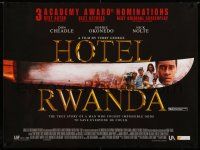 7f529 HOTEL RWANDA British quad '04 Don Cheadle, Sophie Okonedo, Xolani Mali, Nick Nolte!