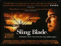 7f561 SLING BLADE DS British quad '98 great image of star & director Billy Bob Thornton!