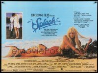 7f567 SPLASH British quad '84 Tom Hanks loves mermaid Daryl Hannah in New York City, John Candy!