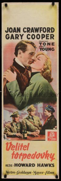 7f096 TODAY WE LIVE Czech 12x38 '33 sexy Joan Crawford & Gary Cooper, William Faulkner!