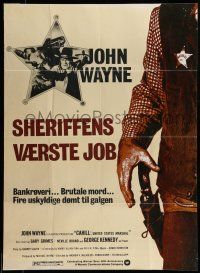 7f608 CAHILL Danish '73 George Kennedy, classic United States Marshall big John Wayne!