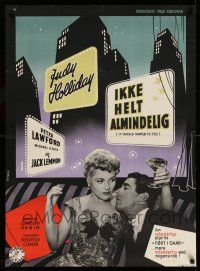 7f646 IT SHOULD HAPPEN TO YOU Danish '54 Judy Holliday, Peter Lawford, Jack Lemmon in his 1st role