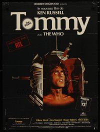 7f012 TOMMY French 23x32 '75 The Who, different Boumendil art of Roger Daltrey!