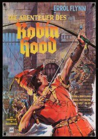 7f153 ADVENTURES OF ROBIN HOOD German R70s completely different art of Flynn as Robin Hood by Kede
