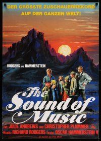 7f189 SOUND OF MUSIC German R70s different Braun artwork of Julie Andrews and top cast!