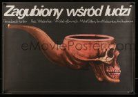 7f817 PROPAVSHIYE SREDI ZHIVYKH Polish 26x38 '82 Vladimir Fetin, Jakub Erol art of pipe skull!