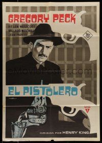 7f446 GUNFIGHTER Spanish R65 cool different art of Gregory Peck & his guns by Mataix!