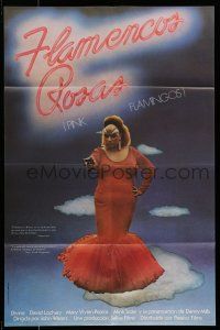7f460 PINK FLAMINGOS Spanish '82 Divine, Mink Stole, John Waters' classic exercise in poor taste!