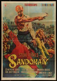 7f474 SANDOKAN THE GREAT Spanish '64 Umberto Lenzi, great art of Steve Reeves sword fighting!