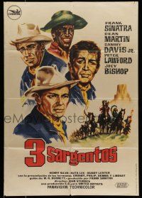 7f476 SERGEANTS 3 Spanish '62 John Sturges, Frank Sinatra, Rat Pack parody of Gunga Din!