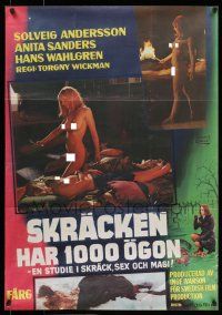 7f071 FEAR HAS 1000 EYES Swedish '70 naked Solveig Andersson, Swedish gore, Bjorne art and design!