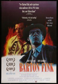 7g070 BARTON FINK int'l 1sh '91 Coen Brothers, close-ups of John Turturro & John Goodman!