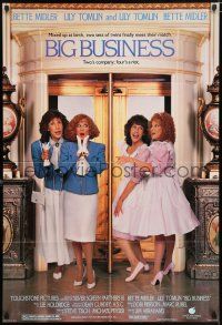 7h092 BIG BUSINESS 1sh '88 great image of identical twins Bette Midler & Lily Tomlin!