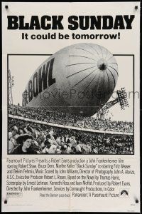 7h115 BLACK SUNDAY 1sh '77 Goodyear Blimp zeppelin disaster at the Super Bowl!