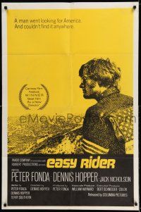 7h283 EASY RIDER int'l 1sh '69 Peter Fonda, motorcycle biker classic directed by Dennis Hopper!