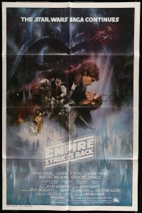 7h292 EMPIRE STRIKES BACK int'l 1sh '80 Lucas, classic Gone With The Wind style art by Roger Kastel