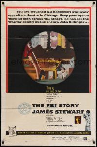 7h310 FBI STORY 1sh '59 Mervyn LeRoy directed, detective Jimmy Stewart & Vera Miles!