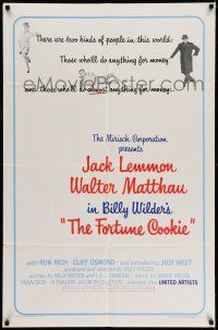 7h330 FORTUNE COOKIE 1sh '66 Jack Lemmon & Walter Matthau, Billy Wilder!