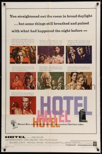 7h415 HOTEL 1sh '67 from Arthur Hailey's novel, Rod Taylor, Catherine Spaak, Karl Malden