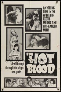 7h422 IN HOT BLOOD 1sh '68 anything goes in the world of exotic models and hot-handed men!